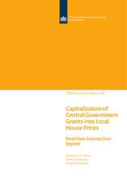 Capitalization of Central Government Grants into