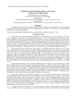 Stabilization of infrared image sequence with rotation, scaling and