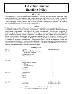 Animal Handling Booklet