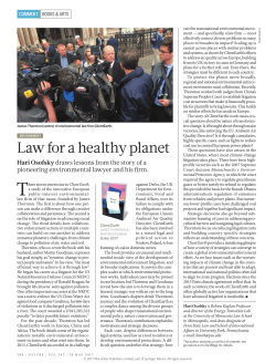 Law for a healthy planet