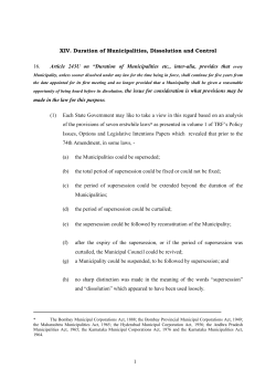 Duration of Municipalities, Dissolution and Control size:( 0.13 MB)