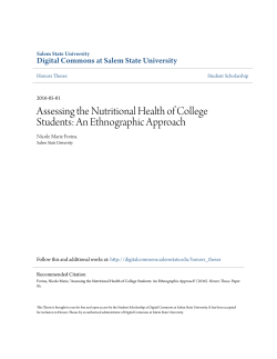 Assessing the Nutritional Health of College Students