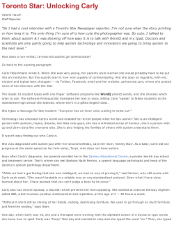 Toronto Star: Unlocking Carly