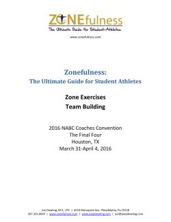 BOOK PROPOSAL(Introducing Peak Performance Zone Exercises)