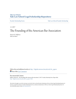 The Founding of the American Bar Association