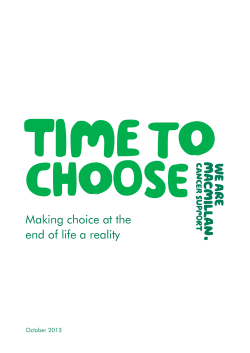 Making choice at the end of life a reality