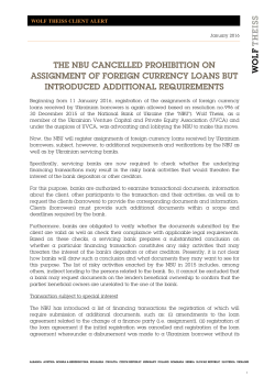 the nbu cancelled prohibition on assignment of foreign