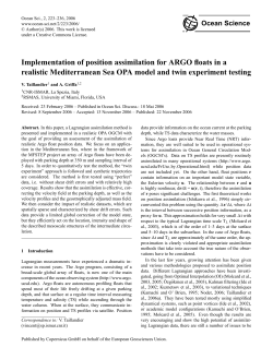 Implementation of position assimilation for ARGO