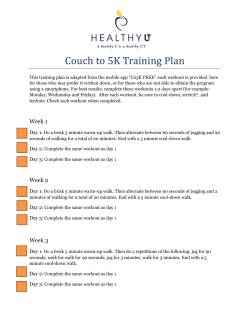 Couch to 5K Training Plan