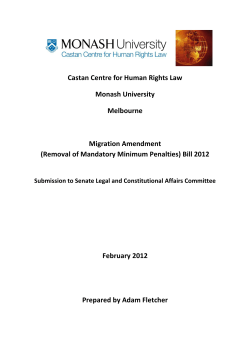 Mandatory Minimum Sentences Bill - Final Submission