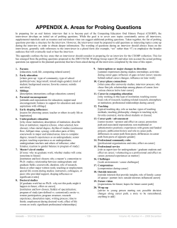 APPENDIX A. Areas for Probing Questions