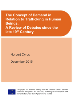 The Concept of Demand in Relation to Trafficking in