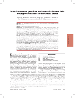 Infection control practices and zoonotic disease risks among