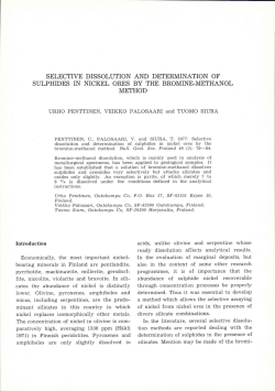 selective dissolution and determination of sulphides in nickel ores