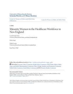 Minority Women in the Healthcare Workforce in New England