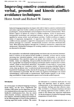 Improving emotive communication: verbal, prosodic and kinesic