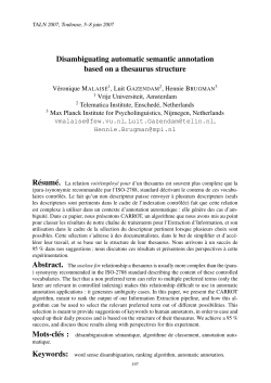 Disambiguating automatic semantic annotation based on a
