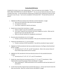 Testing Week/AIRS Review Complete this review on your own