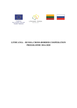 Lithuania-Russia 2014-2020 - European Neighbourhood Instrument