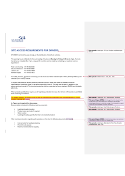 site access requirements for drivers