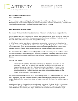 The Secret Garden Audience Guide