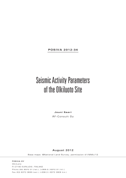Seismic Activity Parameters of the Olkiluoto Site