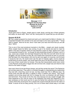 Message 1-7-17 VaYigash-And He Drew Near Genesis 44:18