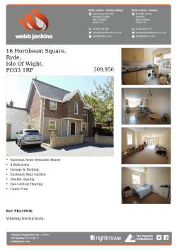 16 Hornbeam Square, Ryde, Isle Of Wight, PO33 1RF