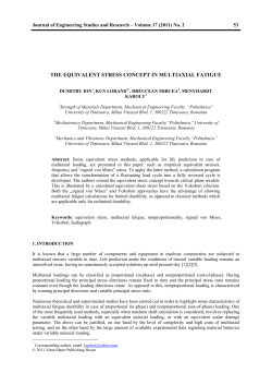 THE EQUIVALENT STRESS CONCEPT IN MULTIAXIAL FATIGUE