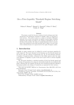 On a Price-Liquidity Threshold Regime Swicthing Model1