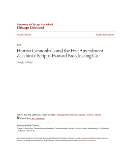 Human Cannonballs and the First Amendment: Zacchini v. Scripps