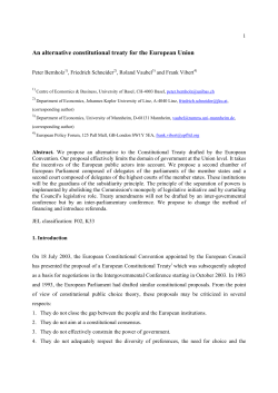 An alternative constitutional treaty for the European Union