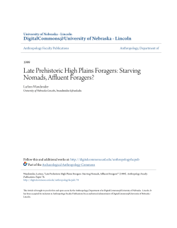Late Prehistoric High Plains Foragers: Starving