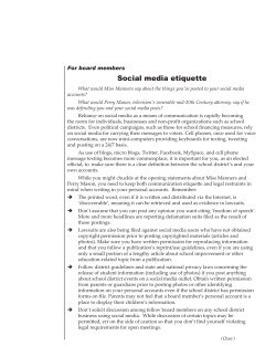 Social media etiquette