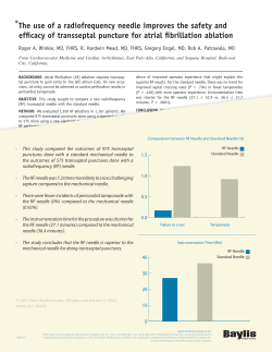 The use of a radiofrequency needle improves the