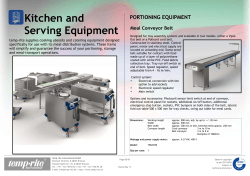 Kitchen and Serving Equipment Meal Conveyor Belt