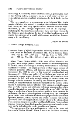 Letters and Papers of Alfred Thayer Mahan</article