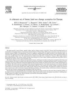 A coherent set of future land use change scenarios for Europe