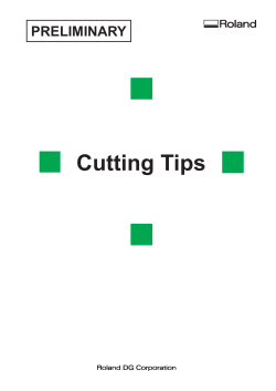 Modela Cutting Tips