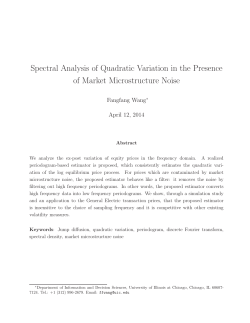 Spectral Analysis of Quadratic Variation in the