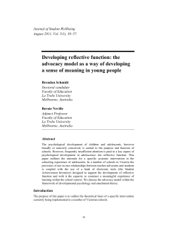 Developing a reflective function