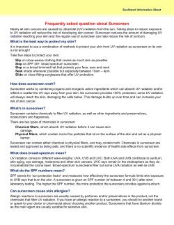 Frequently asked question about Sunscreen