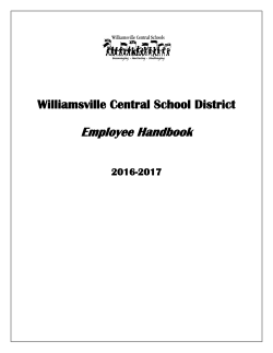 HR Handbook 2016-2017 - Williamsville Central School District