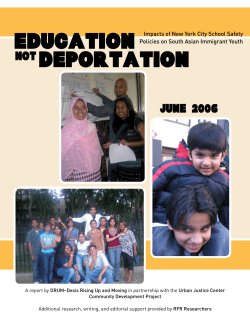 Education Not Deportation: Impacts of New York City School