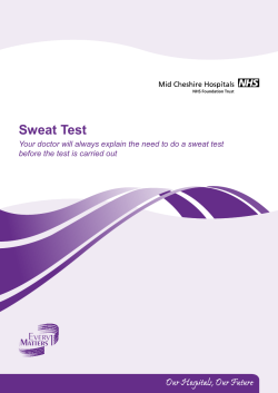 Sweat Test - Mid Cheshire Hospitals NHS Foundation Trust