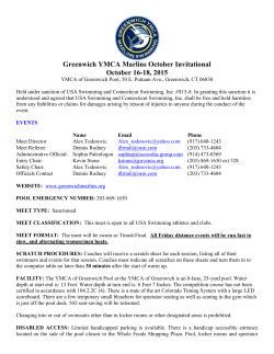 Greenwich YMCA Marlins October Invitational October 16