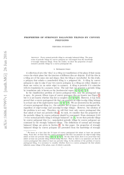 Properties of Strongly Balanced Tilings by Convex Polygons