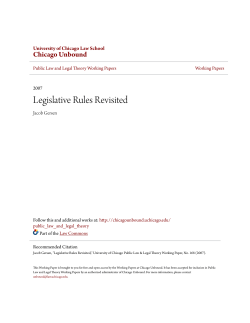 Legislative Rules Revisited - Chicago Unbound