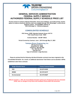 GSA Schedules - Teledyne Brown Engineering