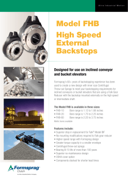 Model FHB High Speed External Backstops